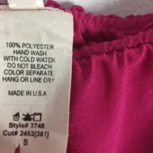 Pitaya Womens Size S Pink Chiffon Bandeau‎ Crop Top thumbnail 7