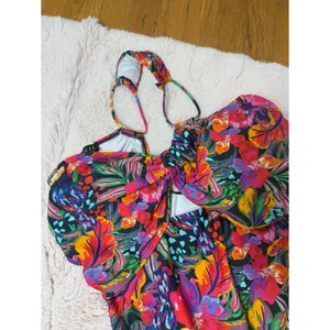 Eloquii Floral One Shoulder Cutout One Piece Swimsuit Tropical Print Size 16 XL thumbnail 3