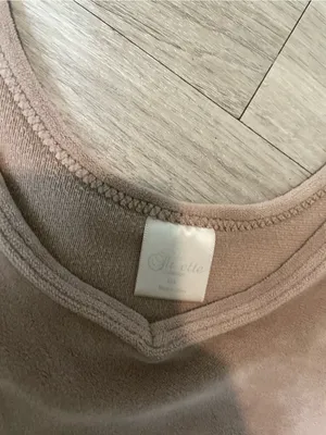 Velvet Cropped Tank Top in Taupe thumbnail 2