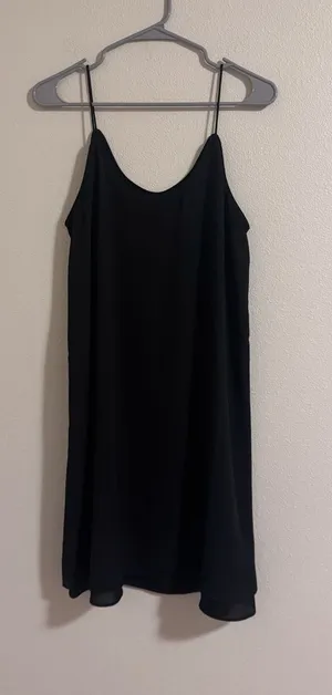 Alya Black Spaghetti-Strap Mini Slip Dress thumbnail 1