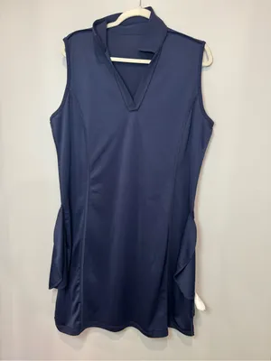 PGA TOUR Air Flux Womens Sleeveless Golf Dress Size XL Navy Blue Pockets thumbnail 11