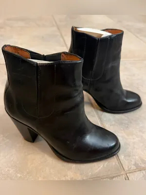 Frye Jenny Jet Black Leather Chelsea Ankle Boots Women’s Size 7 thumbnail 2