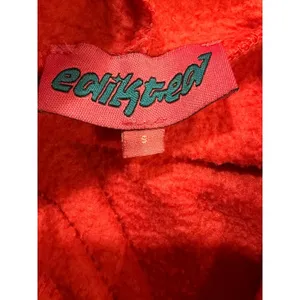 Edikted Womens Sherpa Lined Graphic Hoodie Pink Dear Person Behind Me Small thumbnail 6