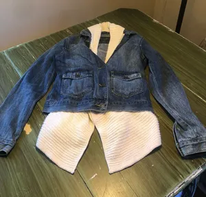 Abercrombie & Fitch EUC Women's Knit Lined Denim Jacket - Size Small thumbnail 1