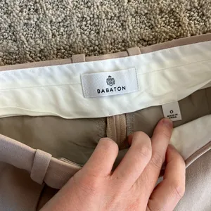 NEW Aritzia Babaton Marmont Trouser Pants Hummus Beige High Waist Wide Leg Sz 0 thumbnail 2