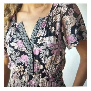 Natural Life Bella Maxi Dress Small Pink Floral Boho Festival Hippie Pockets thumbnail 2