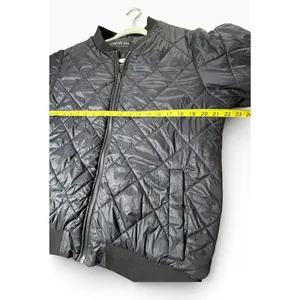 Forever 21+ Women Black Quilted Bomber Jacket Plus Size XL Full Zip Lightweight thumbnail 6