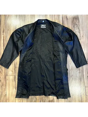 Vintage 90s Morgan Taylor Black Genuine Leather Button Down Jacket Size Women L thumbnail 2