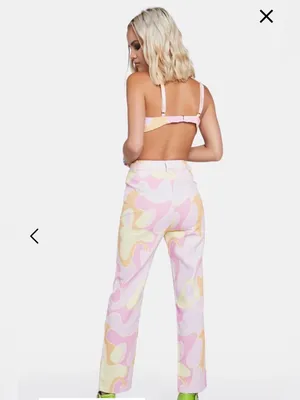 Dolls Kill Peppermayo Keep Your Heart Psychedelic Pants US Size 4 NWT thumbnail 4