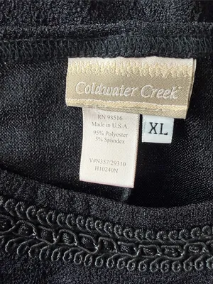 Coldwater Creek Black Sleeveless Long Straight Dress Size XL thumbnail 3