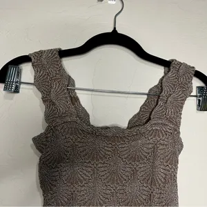 Intimately Free People Love Letter Cami Brown‎ Textured Crop Square Neck Top thumbnail 6