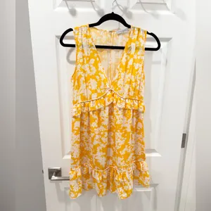 Ramy Brook Merida Yellow and White Floral‎ Dress size 0 thumbnail 2
