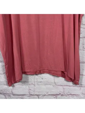 Zenana Women's Small Oversized Pink Pocket Tee thumbnail 3