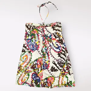 Alexia Admor White Floral Print Silk Halter Mini Party‎ Cocktail Dress Size S thumbnail 3