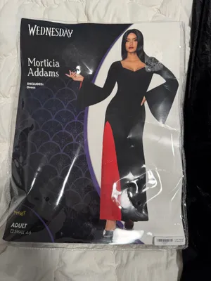 Spirit Halloween Womens Wednesday Morticia Addams costume S 4-6 thumbnail 2