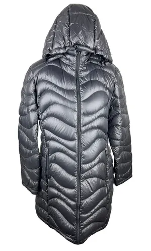 Andrew Marc Long Down Puffer Coat Black XL 650 Fill Packable Hooded Winter thumbnail 1