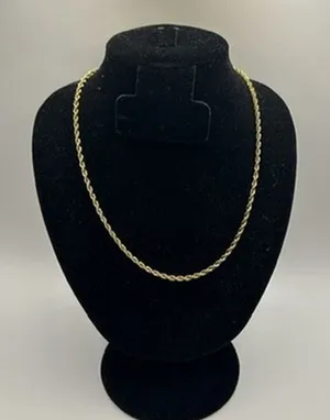 Mens Rope Chain 3mm 22 Inch Real Gold Solid Miami Plated Hip Hop Durable New thumbnail 1