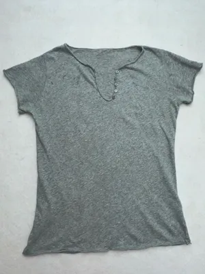 Zadig & Voltaire Gray Woman’s T-Shirt with Metallic Camo Skull Size Lg thumbnail 5