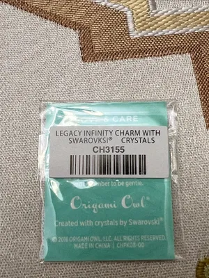Origami Owl Silver Crystal Infinity Hair Pin thumbnail 5