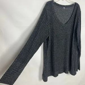 Women's Pullover Ribbed V-Neck Sweater Size XL thumbnail 4