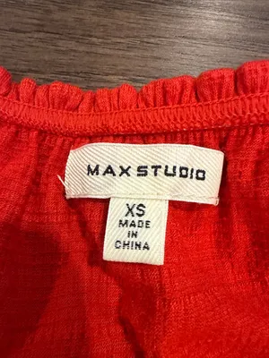 Max Studio Bright Red Tiered Mini Casual Dress Size XS - C31-061 thumbnail 2
