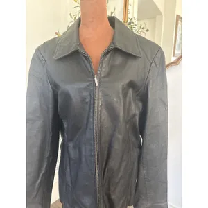 Colebrook Classics Black Genuine Nappa Leather Zip Up Jacket Womens Large L thumbnail 2