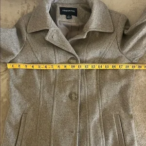 London Fog Women's Classic Gray Pea Coat Size‎ S thumbnail 12