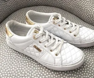 Guess “Loven” Quilted White Sneakers . Sz. 9M thumbnail 1