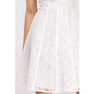 Forever 21 Y2K White Floral Lace Fit & Flare Dress Womens S Romantic Cottagecore thumbnail 2