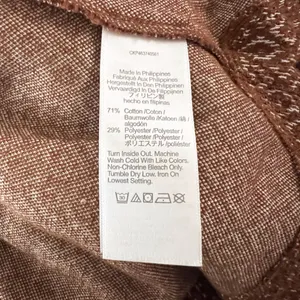 NEW Madewell Jacquard Puff Sleeve Cotton Blend Crop Top Sweater Dark Merlot S thumbnail 3