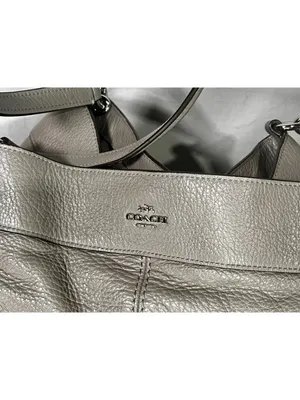 Coach Lexy F27593 Fog Taupe Pebbled Leather Shoulder Bag MSRP $395 thumbnail 3