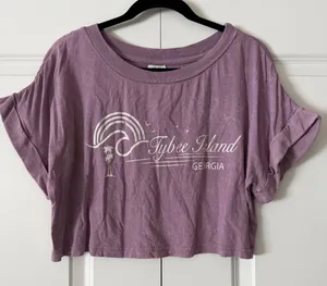 Bloom + Pop | Tybee Island, Georgia Crop Top Purple Size M thumbnail 1
