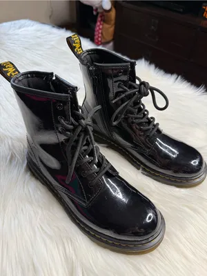 Dr. Martens Black Glossy Patent Leather 1460 Lace Up Boots thumbnail 2