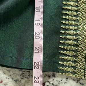 Handmade Blouse Women XS/S Green Gold Traditional Frog Button Mandarin Collar thumbnail 6