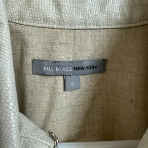 Bill Blass New York Unique VTG 90s Y2K Trench Coat Size 6 Luxury Faux‎ Leather thumbnail 6