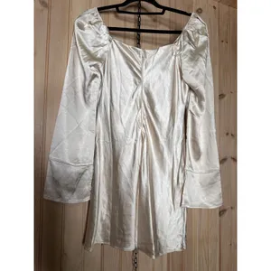 NWT Lulus Sensational Fate Champagne Satin Cowl Neck Mini Dress Party Classy S thumbnail 6