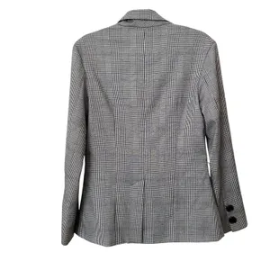 WAVERLY GREY Wool Blend Plaid Blazer‎ Grey Small Gray thumbnail 2
