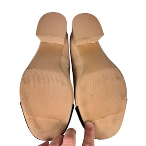 Torrid Beige Black Two Tone Cap Toe‎ Block Heel Slip On Pumps Chic 41355149 thumbnail 4