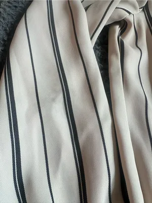 Astrid Black Label Cream and Black Stripped Jumpsuit Size Small thumbnail 4