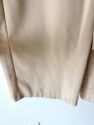 Zara Basic Tan Beige Paperbag Waist Wide-leg Trouser Pants Business Professional thumbnail 3