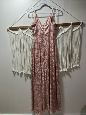 Lulu's Rose Blush Floral Lace Maxi Dress thumbnail 7
