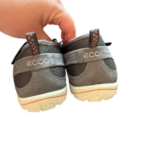 ECCO Mary Jane Sneakers Womens 38 Gray Coral Nubuck Mesh Walking Sport Flats thumbnail 6