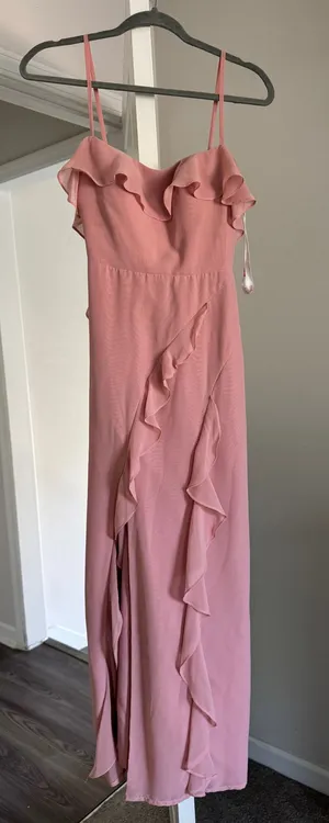 Azazie Bridesmaid Dress Pink thumbnail 1
