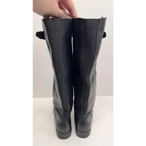 Blondo Black Leather‎ Waterproof Knee High Riding Boots Size 6M Buckle Detail thumbnail 5
