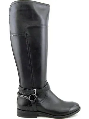 Marc Fisher Alexis Black Leather Riding Boot Size 7‎ thumbnail 1
