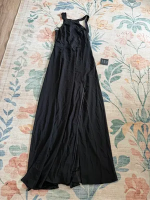 Lulu's Confidently Charismatic Black Backless Halter Maxi
Dress thumbnail 5