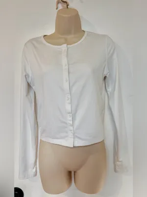 Lot of 2 CRZ YOGA Cloud Jersey Button Cardigans Size S White & Mojave Tan thumbnail 3