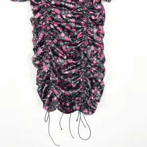 For Love and Lemons Melrose Mini Dress Medium Floral Puff Sleeve Ruched Corset thumbnail 10