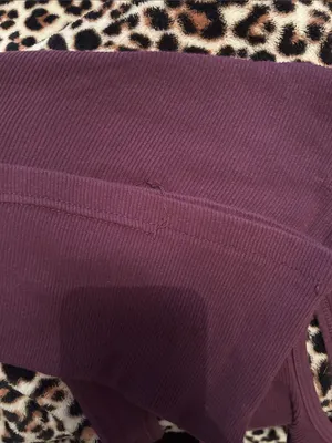 💗😻 Cutest y2k GUESS Plum Rhinestone Logo Ribbed Tank thumbnail 5