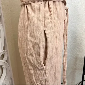 WAYF Spector Tie Strap Crinkle Jumpsuit‎ Size M thumbnail 9